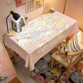 臺灣-出貨🔥三麗鷗 Hello Kitty 檯布 ins 風少女心裝飾布 宿舍書桌電腦桌防塵蓋布 三麗鷗桌墊