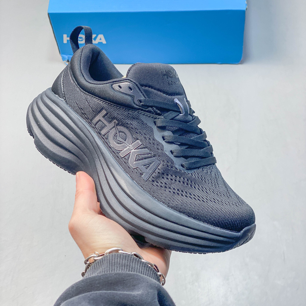 Hoka Bondi 8 跑步鞋男式女式輕便緩震馬拉松透氣公路訓練運動鞋 PFCL 9WVO