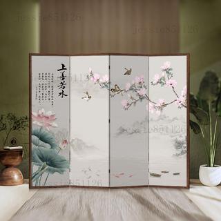 支持客製化🔥屏風 折屏 隔斷 玄關裝飾 客廳遮擋 隔斷墻 新中式屏風隔斷進門玄關辦公遮擋可移動茶室家用山水圖案摺疊移動