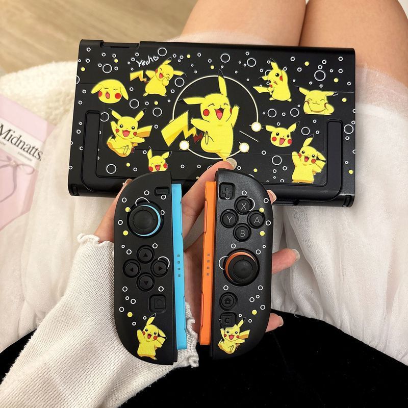 ⚡ 動漫精選 🔥 任天堂皮卡丘switch2保護保護套軟殼NS2配件手柄分體式日版全套殼