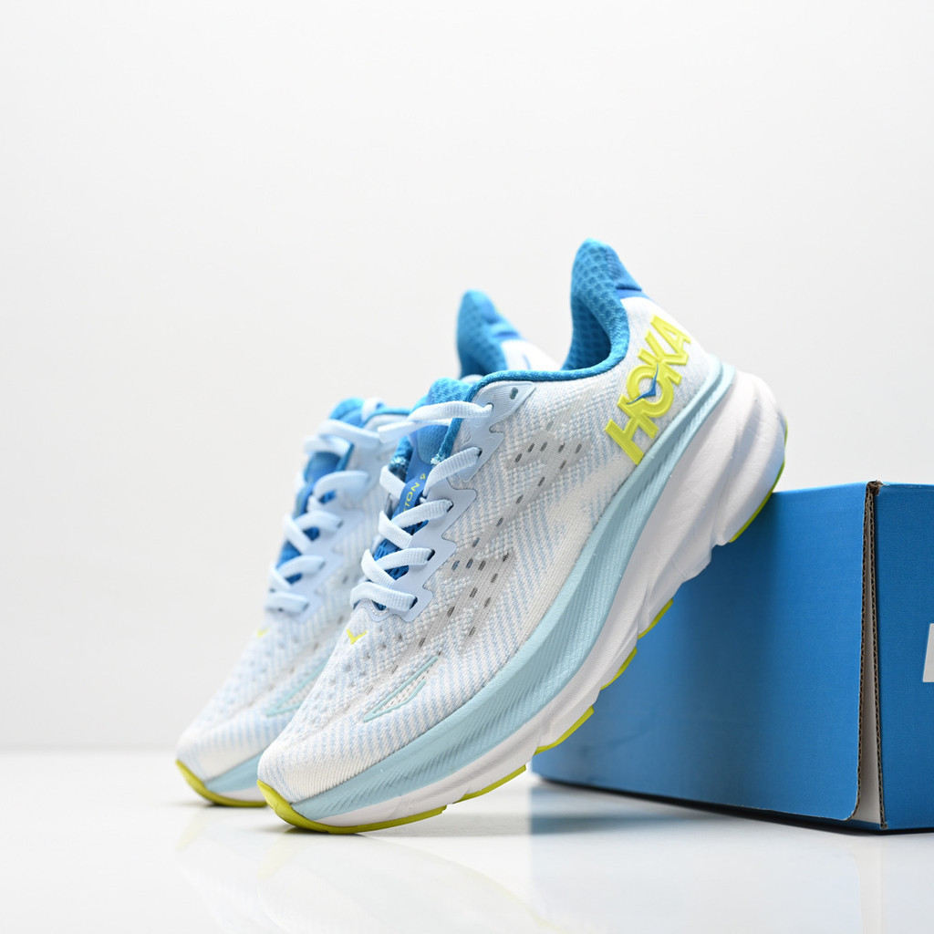 HOKA ONE ONE Clifton 9 跑步鞋男士女士透氣緩震公路訓練輕便 ABBQ