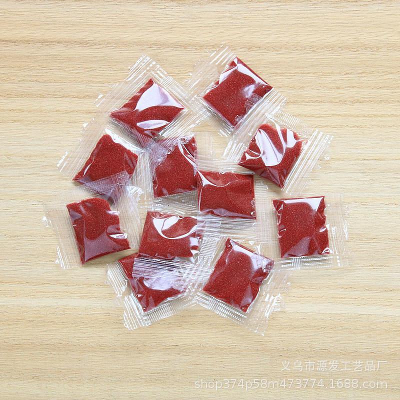 仿硃砂粉紫金砂袋裝細粉辰砂粉紅砂火燒空心銅葫蘆配飾國風配飾 QJ11-152
