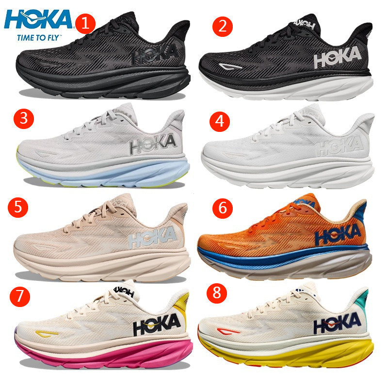 9CUD hoka clifton 9 寬(2e)unk 男士款unk 黑色/全板 XVN8 BUYC