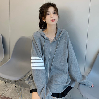 小個子穿搭早秋外套連帽衛衣韓版新款薄款寬鬆上衣ins小個子時尚洋氣連帽衛衣外套 矮個子高階感顯瘦顯高百搭外套 小隻女服飾