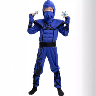 萬聖節cosplay服裝兒童表演火影忍者服裝武士服裝忍者服裝