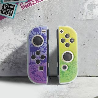 熱銷新款🔥Switch保護殼JOYCON手柄套續航版配件OLED軟殼朱紫噴射戰士可愛卡通防摔 防刮 輕薄 個性