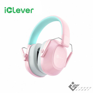 iClever EM01兒童降噪耳罩/ 粉綠色 eslite誠品