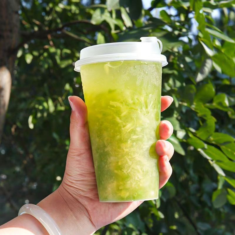 【台灣現貨】一次性奶茶杯 飲料杯 90口徑奶茶杯 奶茶瓶 一次性杯子 耐熱 冷熱兩用 塑膠杯 直飲杯 外送包裝 免洗杯