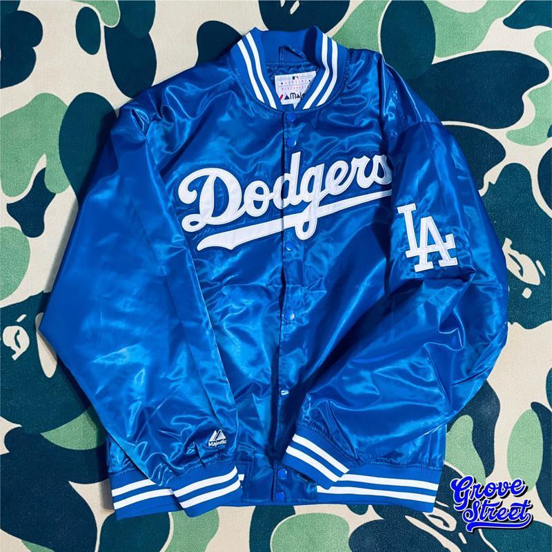 〔GroveStreet〕現貨Majestic Dodgers Baseball Jacket MLB 道奇隊 棒球外套