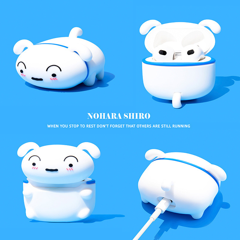 趴趴 小白 適用於airpods pro3保護殼 pro2耳機殼1/2/3/4代耳機套 全包耳機保護殼