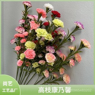乾燥花束 乾花 永生花 插花 仿花 花束 客廳裝飾 康乃馨模擬花束婚慶假花客廳擺件家居餐桌花藝擺設母親節花束