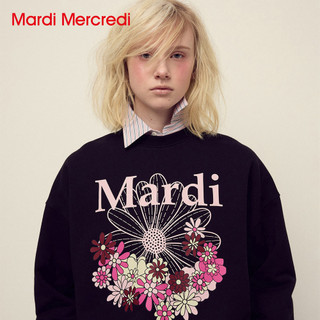 MARDI MERCREDI 金高銀同款 大學TEE 黑色 小雛菊 粉花 純棉 FLOWERMARD
