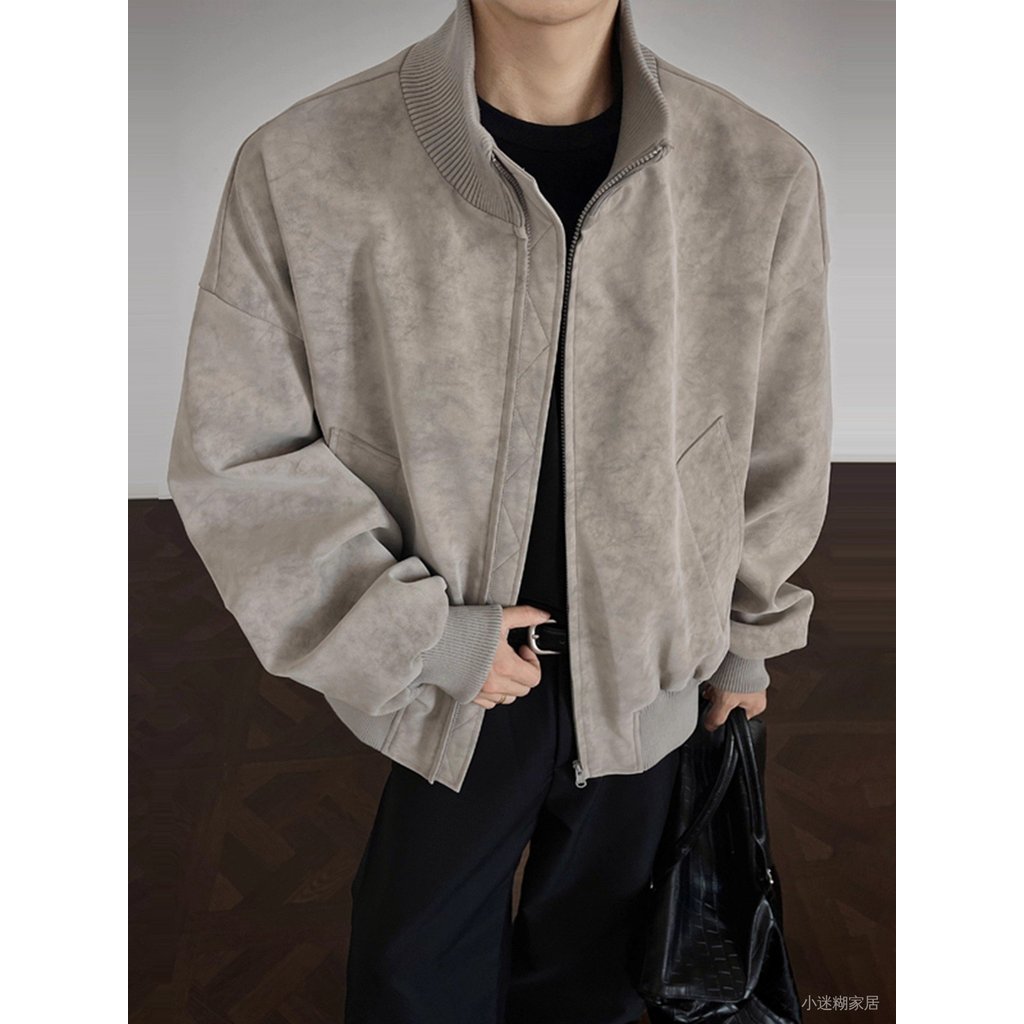 免運 臺灣出貨 皮衣外套男 美式複古皮衣夾克外套男款春秋潮牌痞帥機車男生外套皮夾克 JMWO