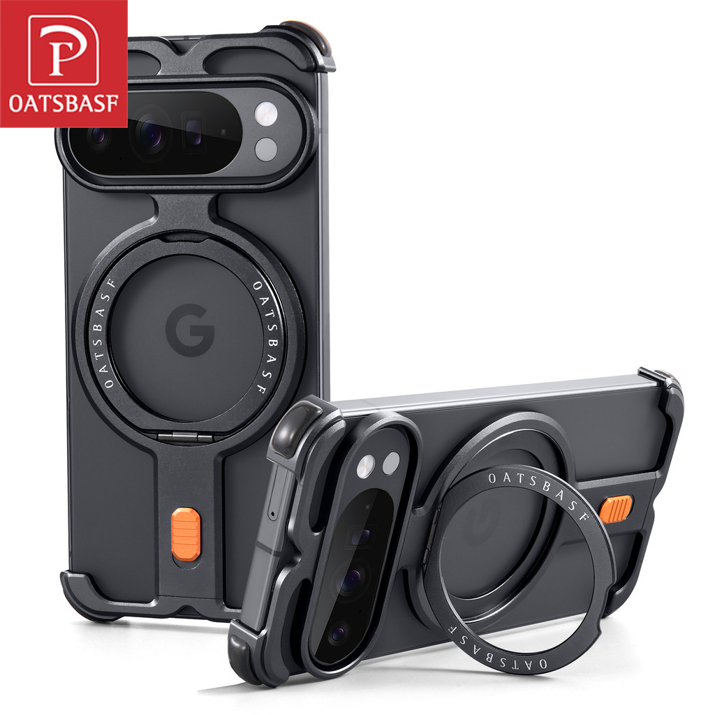 Oatsbasf 極簡主義金屬手機殼適用於 Google Pixel 10 Pro Fold/10 Pro XL 帶 3