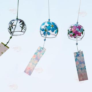 ☆日式日本櫻花風鈴手工玻璃和風禮物掛件可愛小掛飾清新件臥室掛飾
