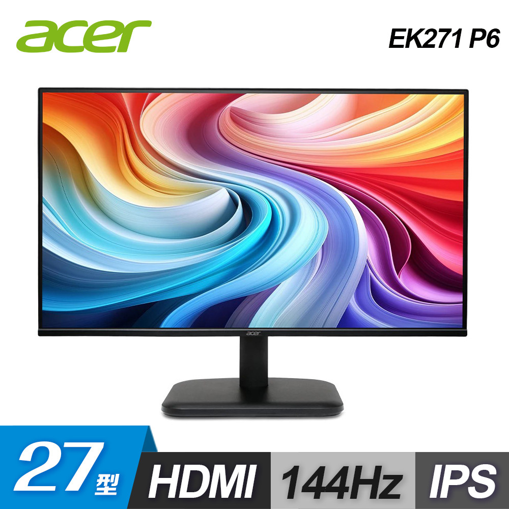 【Acer 宏碁】EK271 P6 27型 IPS 144Hz 螢幕