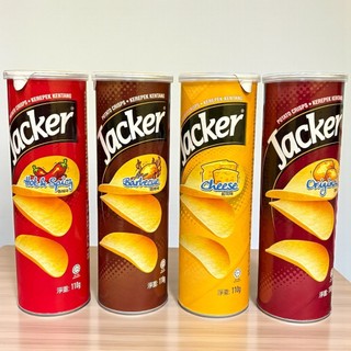 Jacker 洋芋片 傑可洋芋片 110g 薯片 原味 燒烤 香辣 起司 馬來西亞 餅乾 零食 110克