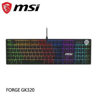 MSI 微星 FORGE GK320 RED TC 機械紅軸 電競鍵盤