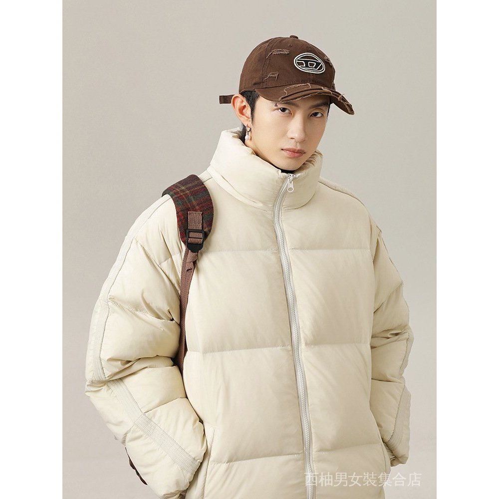 【ASDF】臺灣出貨 免運 羽絨棉服男 90絨立領羽絨服男冬季新款防潑水加厚保暖輕感麵包服外套女q 3PHP