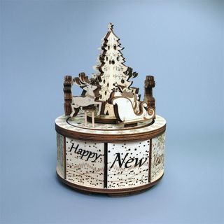 【限時免運】3D木頭拼裝聖誕節禮物diy手工創意拼裝模型音樂盒生日禮物送女生益智玩具 親子互動
