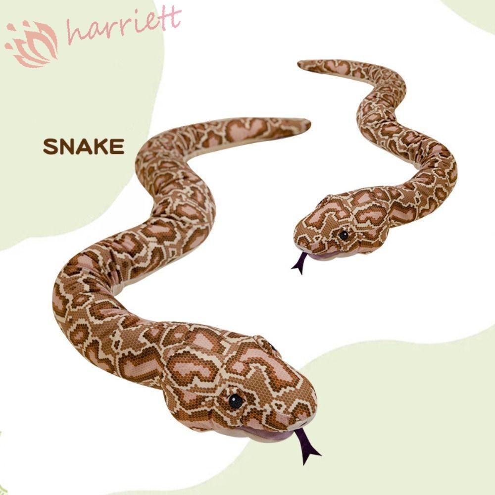 HARRIETT 填充蛇娃娃,仿真巨型蛇毛絨玩具,帶手套的眼鏡蛇有趣的家居裝飾動物手偶玩具派對