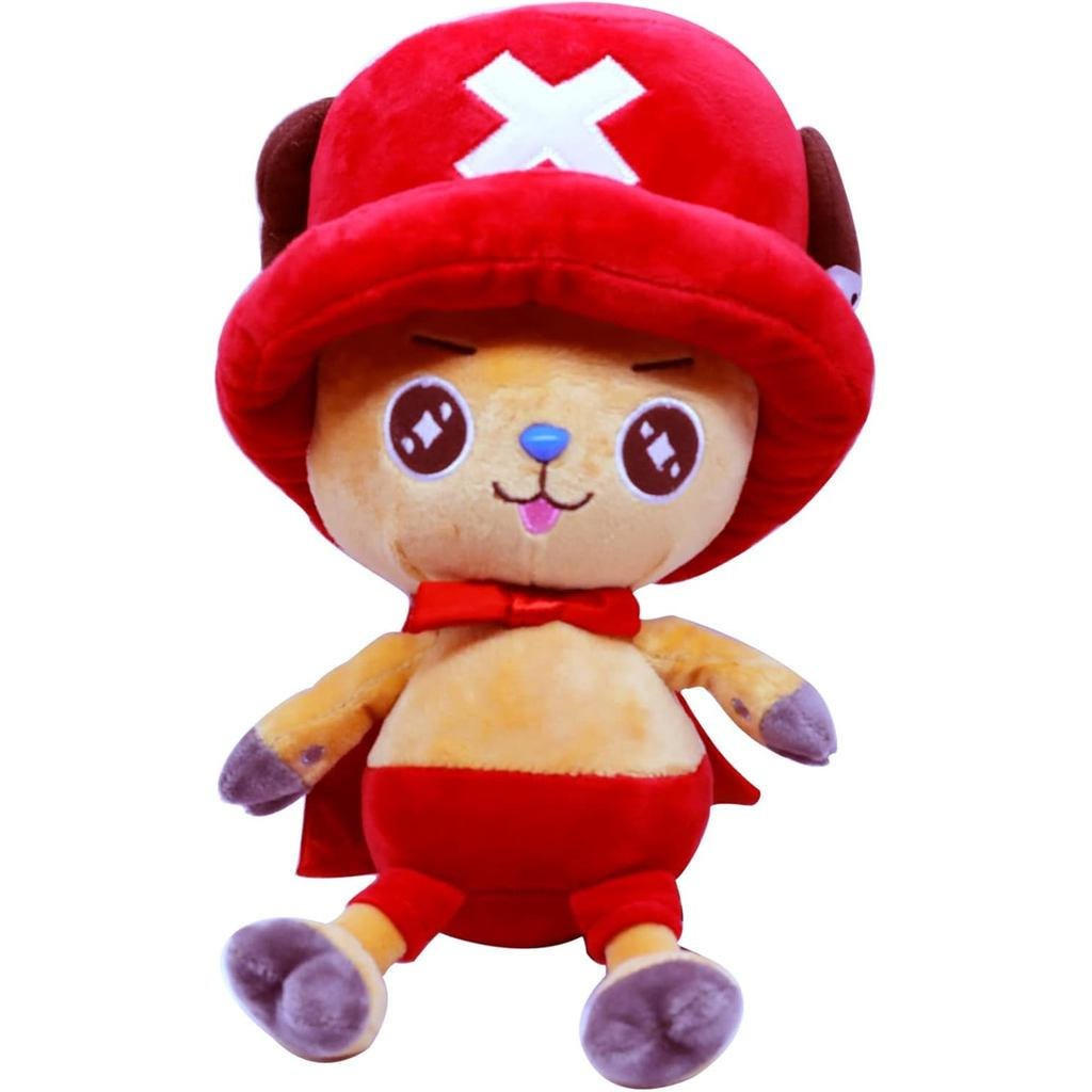 ALORVE 毛絨公仔玩具托尼托尼喬巴動漫毛絨公仔 11.7 英寸(紅色)