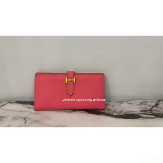 美品 亮眼 HERMES 金扣 H 長夾 皮夾 ~*倫敦櫥窗*~