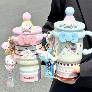 卡通保溫杯 保溫水壺 hello kitty大容量卡通保溫杯女生ins辦公室吸管學生保冷冰霸杯子 可愛保溫杯 學生直飲