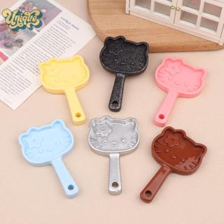 (獨特)3/5 件迷你 Hello Kitty 煎鍋兒童假裝玩廚房玩具娃娃屋 KT 貓鍋廚具烹飪模型裝飾全新