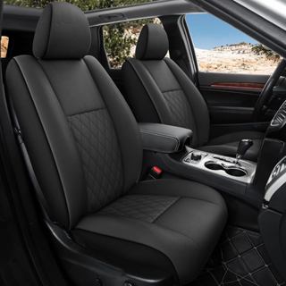 JEEP GIANT PANDA 前人造皮革座套定製適合吉普大切諾基 WK2 2011-2021 Laredo Limi