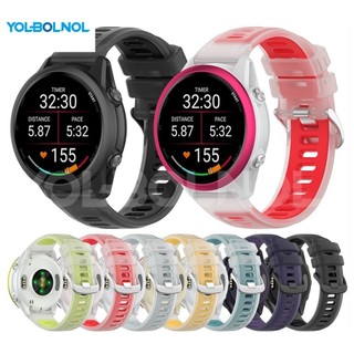 20MM 22MM 矽膠錶帶適用於 Garmin Forerunner 570 645 265 255 245 158