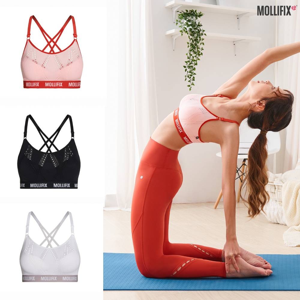 Mollifix 瑪莉菲絲 A++美背交織舒心BRA(多色) BRA TOP 瑜珈內衣 瑜珈上衣