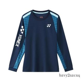【台灣出貨】25新款2025yy秋冬羽球運動長袖男女速乾透氣訓練比賽服VNKD