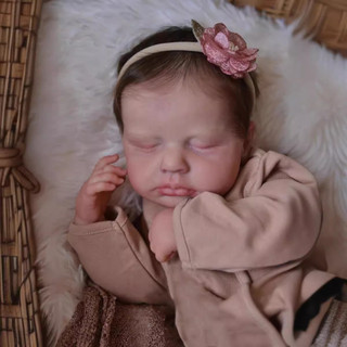 【台灣出貨】19寸全膠身reborn Doll Loulou重生嬰兒安撫睡眠陪伴