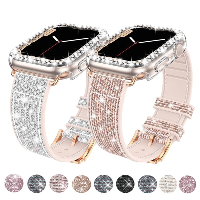 下殺價-鑽石保險槓保護殼兼容 Apple Watch 45mm 44mm 41mm 40mm 9 8 7 6 5 4 S
