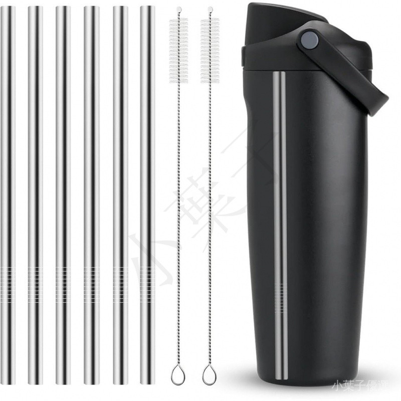 金屬吸管替換件 兼容 Owala FreeSip Sway 30 盎司/40oz水瓶,帶 2吸管清潔器,不鏽鋼吸管