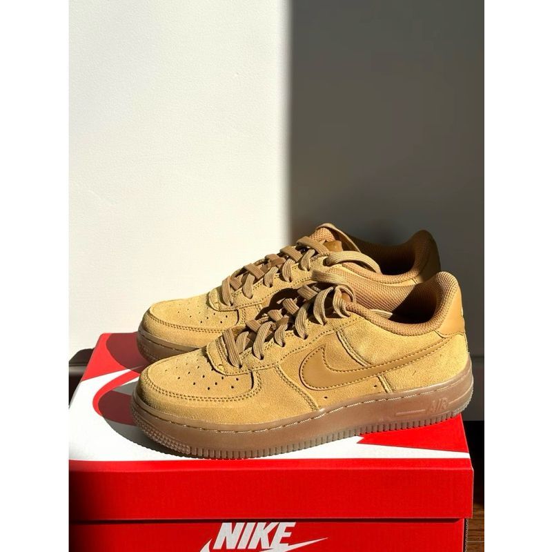 Nike Air Force 1 小麥色 麂皮 卡其 GS 大童 女鞋 HQ7476-700