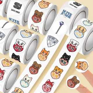 super junior 貼紙 卡通貼紙 貼畫 鐳射貼紙 2000貼新款sj元素創意ins卷卷貼趣味周邊應援diy手賬