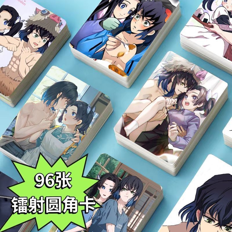 【💥品质最佳 價格最低在這💥】伊葵cp小卡鐳射周邊伊之助神崎葵同款明信片lomo卡動漫二次元set