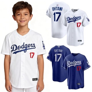 兒童球衣 男女童裝 17號 兒童棒球服 LA Dodgers 洛杉磯道奇隊 大谷翔平 Shohei Ohtani