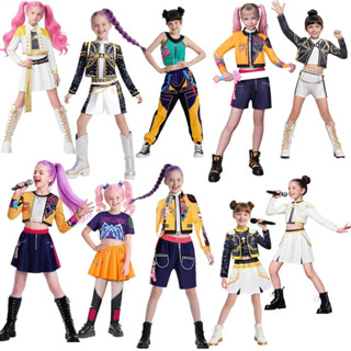 🌍臺灣出貨🎯獵魔女團K-POP米拉魯米佐依衕款動漫cos服 獵魔女團流行歌手3D印花女裝童獵魔女團衣服 魯米 佐伊