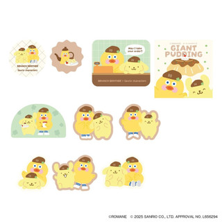 日本 MARK'S Brunch Brother X Sanrio 貼紙包/ 鴨子 X 布丁狗/ 20入 eslite誠品