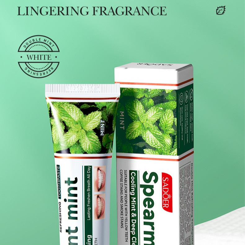 【高雄出貨】SADOER清爽薄荷牙膏 深層清潔牙齒 口腔護理 口臭牙斑 牙結石清新口氣 呵護口腔健康 薄荷清香 牙齒護理