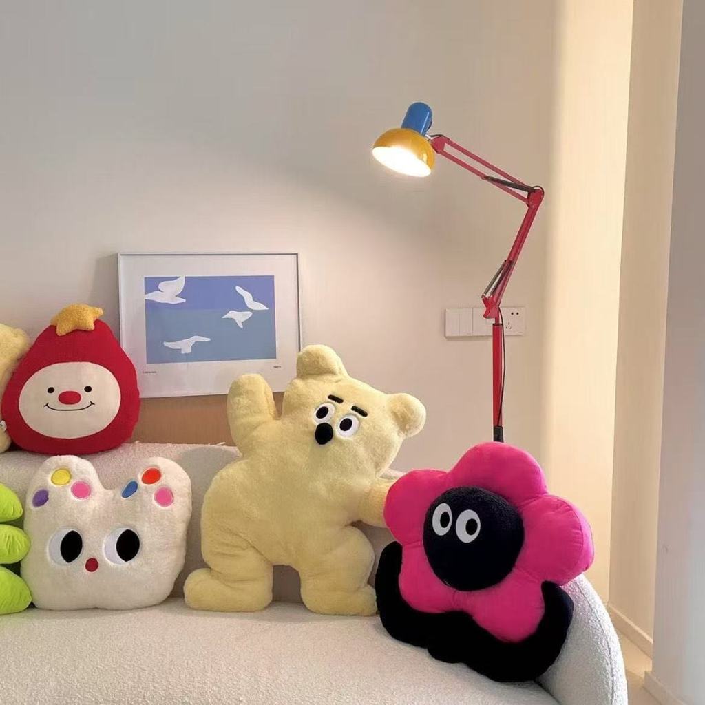 可愛抱枕 奶噗噗抱枕 貓咪抱枕 小熊抱枕 毛絨玩偶 靠枕 沙發 臥室靠枕 生日禮物 交換禮物 奶油風抱枕 女生抱枕 抱枕