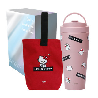 WOKY沃廚渾圓杯禮盒/ 770ml/ HelloKitty/ 經典粉 eslite誠品