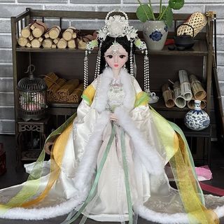 臺灣出貨 娃娃禮盒 交換禮物 換裝娃娃 芭比娃娃 兒童玩具 洋娃娃 古風bjd娃娃中國風漢服公主玩具可換裝人偶女孩禮物