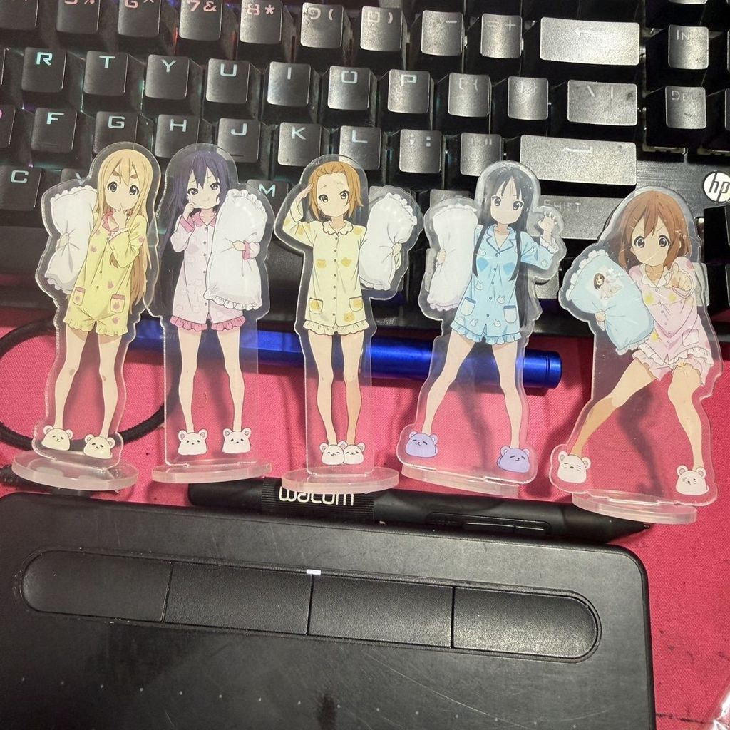 【免運】輕音少女立牌擺件睡衣款平澤唯秋山澪田井中律琴吹紬中野梓亞克力 1PHY