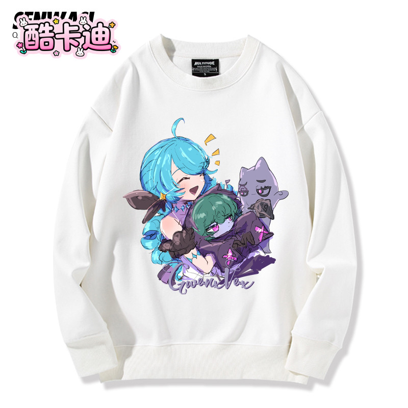 LOL英雄聯盟薇古絲靈羅娃娃葛溫週邊 休閒圓領衛衣 慵懶風 潮流ins 百搭大學T 寬鬆大尺碼 新款 秋冬加絨 加厚衣服