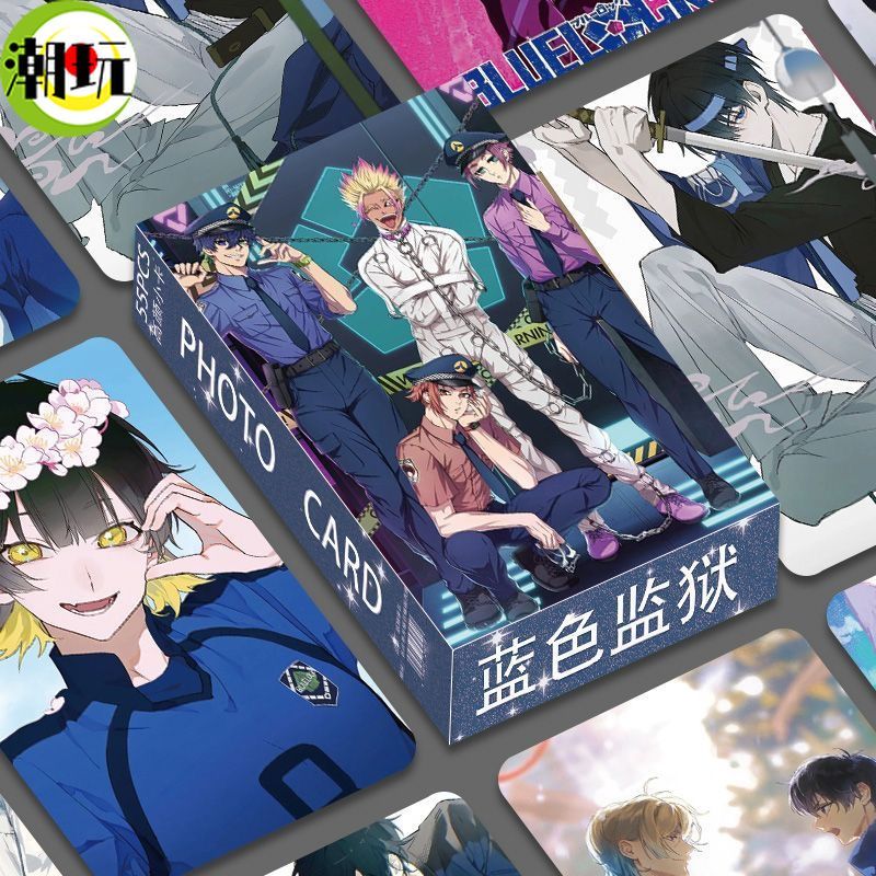 潮玩💦藍色監獄周邊 動漫周邊 55張藍色監獄鐳射小卡藍色監獄周邊精緻原創自印拍立得LOMO卡片 生日禮物 交換禮物