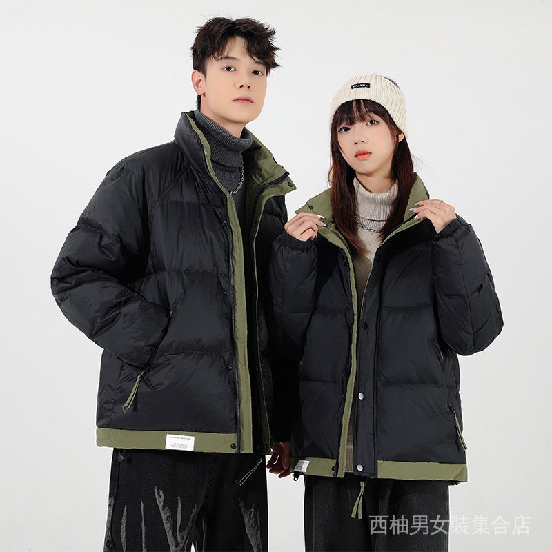 【ASDF】臺灣出貨 免運 羽絨棉服男 男士外套潮流國標黑金羽絨服冬裝新款立領保暖白鴨絨潮牌外套 TONJ